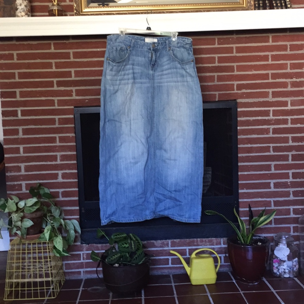 Light blue jean Maurices skirt